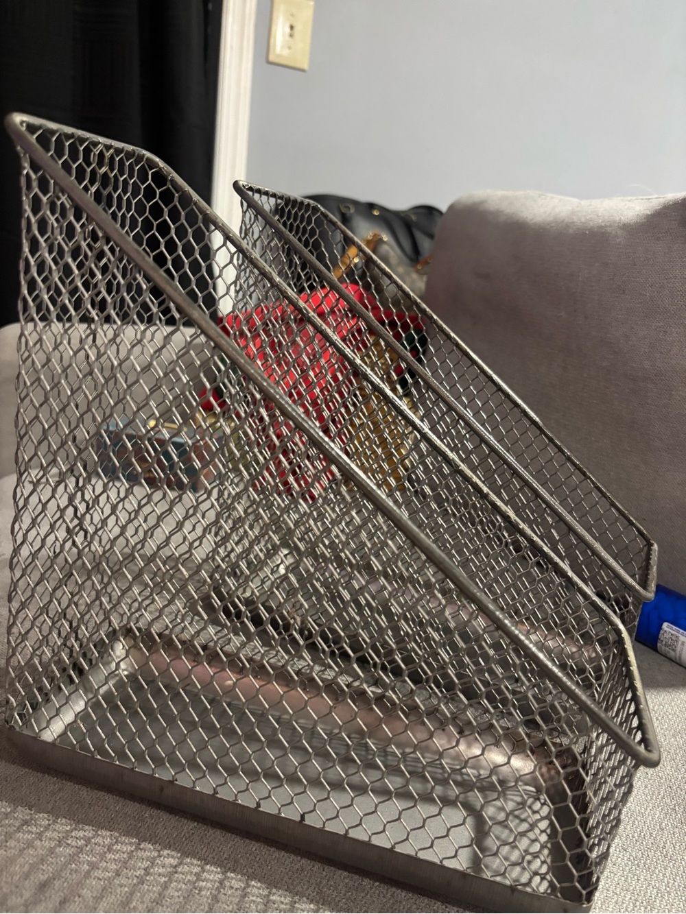 Metal Mesh File Organizer - Silver Home Accents